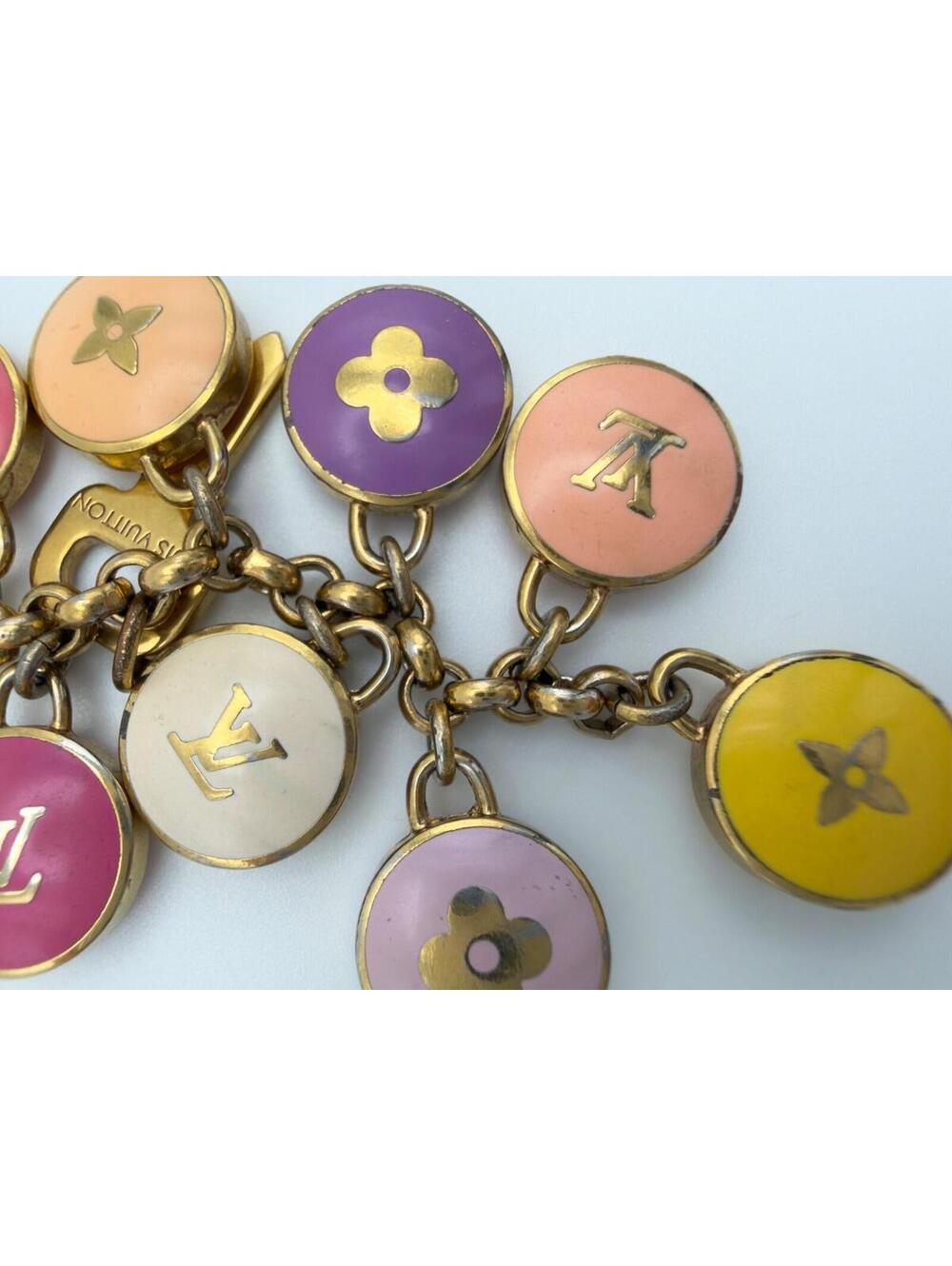 Authentic Louis Vuitton LV Multicolor Porte Cles Pastille Bag Charm Ring Holder - Picture 9 of 9